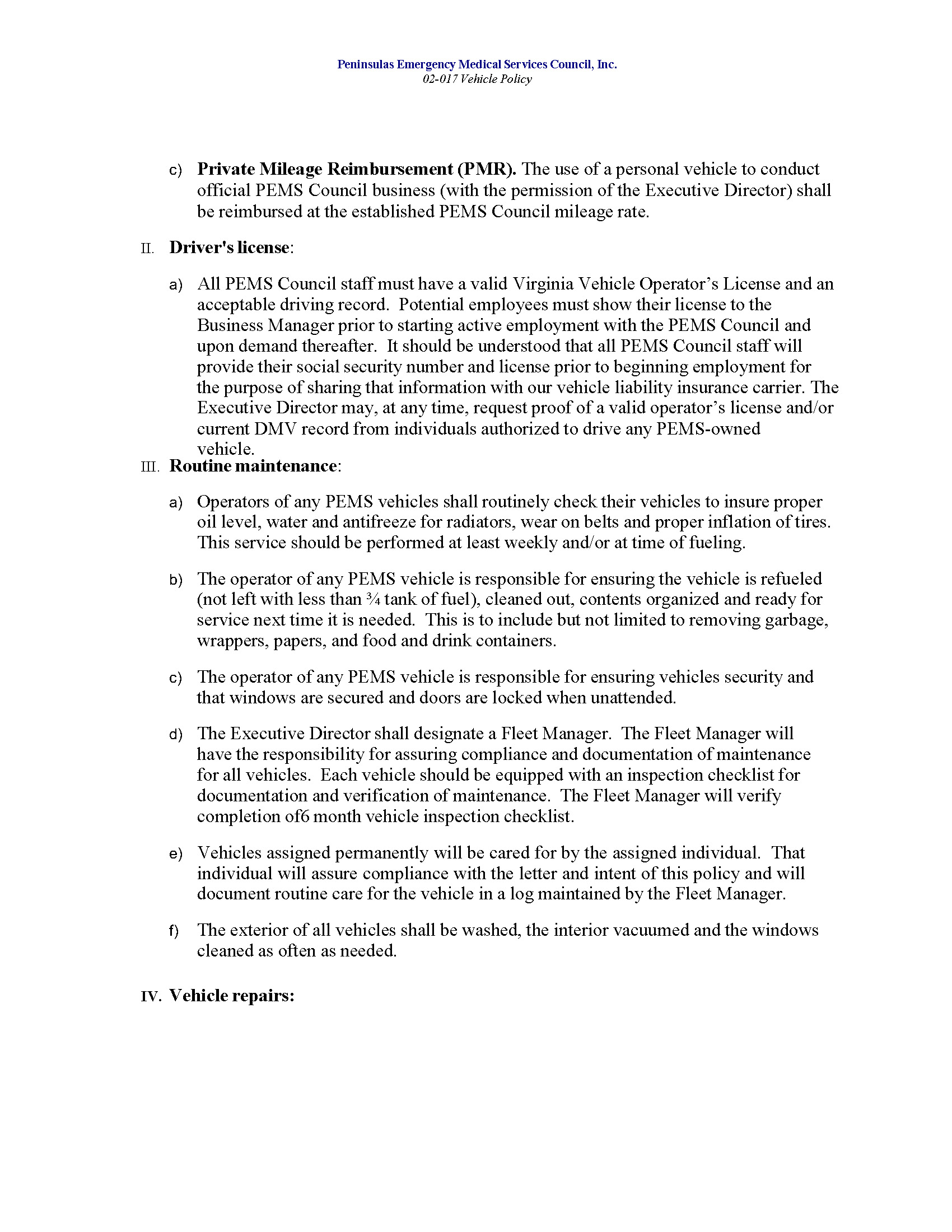 02 017 Vehicle Policy 12 18 Page 2